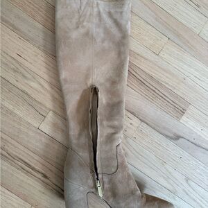 Sam Edelman Tan Over the Knee Boots - Hai Camel Suede 7.5 Wide